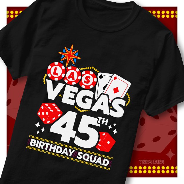 Camiseta Equipe de aniversário de 45 anos combinando com Ve (Criador carregado)