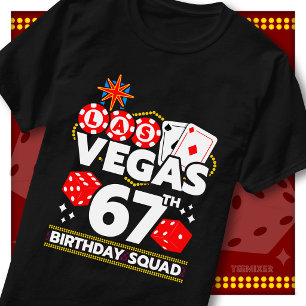 Camiseta Equipe de aniversário de 67 anos da Matching Vegas