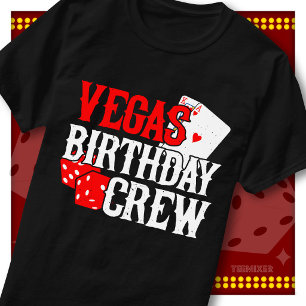 Camiseta Equipe de Aniversário de Vegas Festa no Cassino Gr