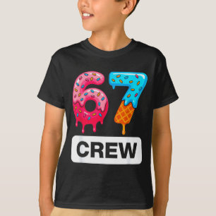 Camiseta Equipe de Aniversário Six Seven 67 Bolo de Sorvete
