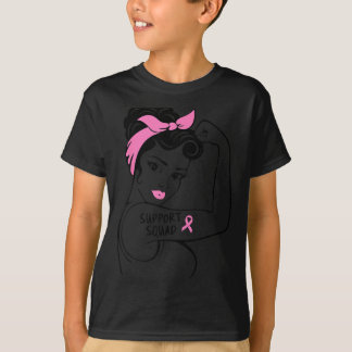 Camiseta Equipe de Apoio ao Câncer de Mama Rosie Riveter nk