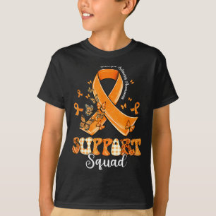 Camiseta Equipe de Apoio Laço Laranja Borboleta Conscientiz