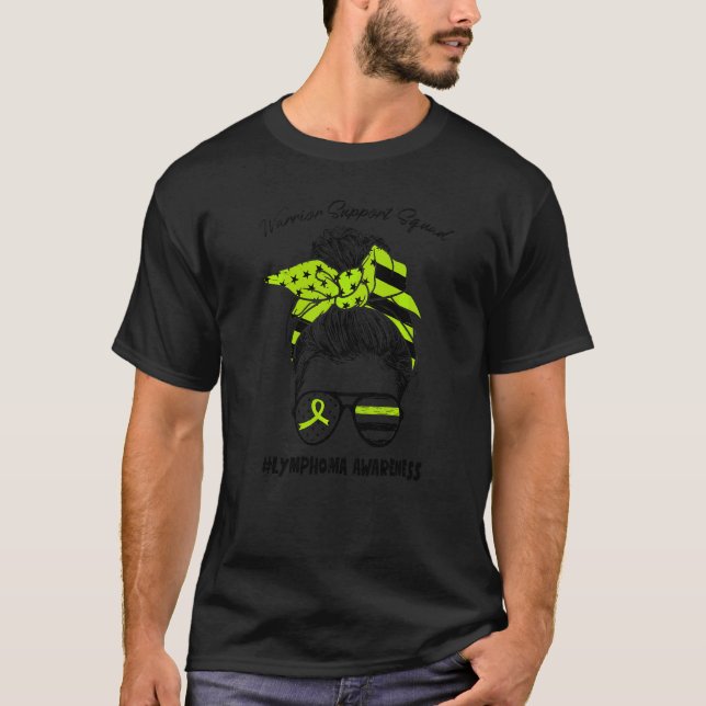 Camiseta Equipe de Apoio Messy Bun Warrior Conscientização  (Frente)