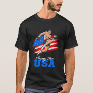 Camiseta Equipe de Apoio Muay Thai EUA Bandeira Americana K