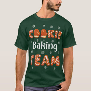 Camiseta Equipe de Assar Biscoitos Natal Família Assando Bi