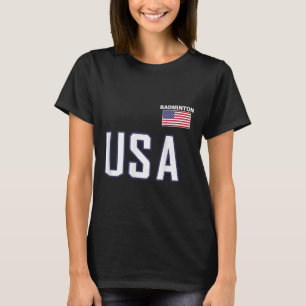Camiseta Equipe de Badminton da Bandeira dos EUA Equipament