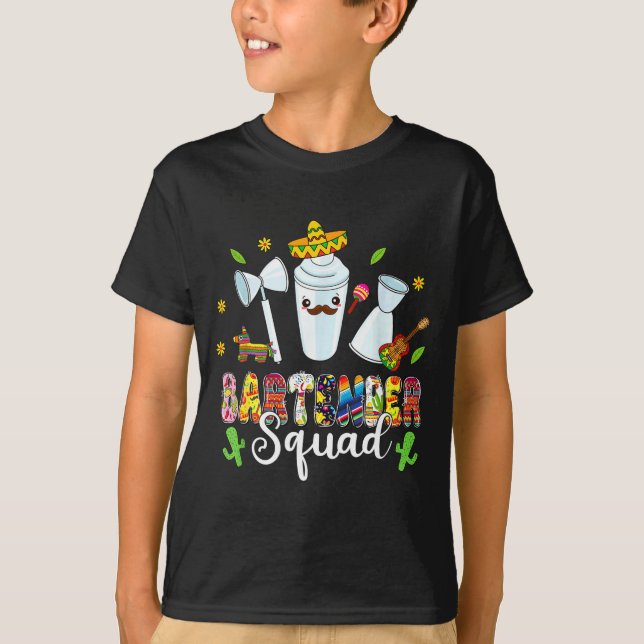 Camiseta Equipe de Barman Deixa a Festa Cinco De Mayo Mexic (Frente)