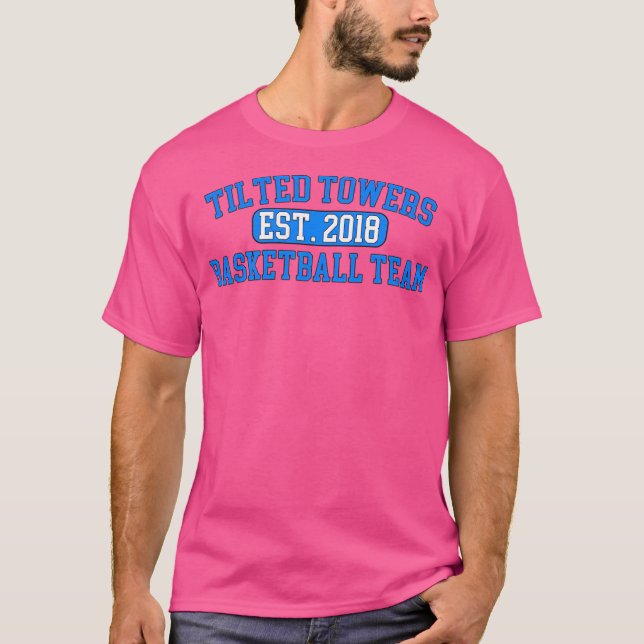 Camiseta Equipe de basquete das torres inclinadas (Frente)