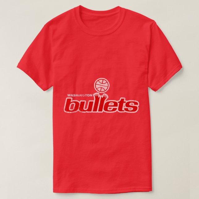 Camiseta Equipe de basquete de Bullets em Washington (Frente do Design)