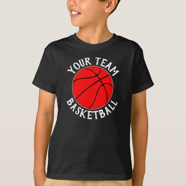 Camiseta Equipe de basquete, nome e número do jogador (Frente)