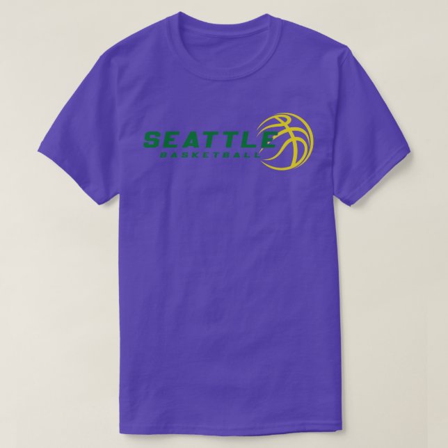 Camiseta Equipe de basquetebol Retro Seattle (Frente do Design)