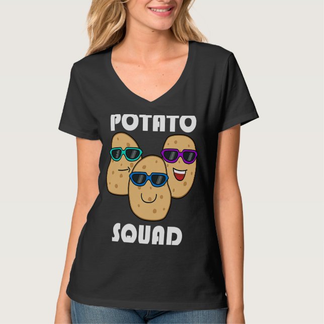 Camiseta Equipe de Batata de Chef Hobby Dizer Irônico Legum (Frente)