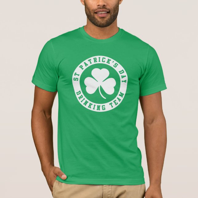 Camiseta Equipe de Bebedeira do Dia de São Patrício (Frente)