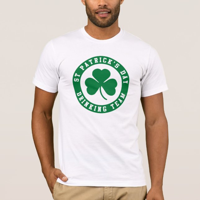 Camiseta Equipe de Bebedeira do Dia de São Patrício (Frente)