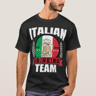 Camiseta Equipe de Bebedores Italianos Bandeira da Itália P