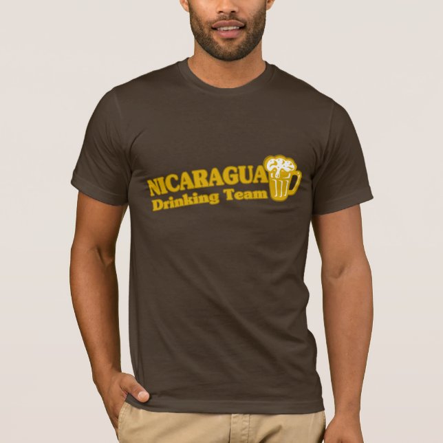 Camiseta Equipe de Bebendo da Nicarágua (Frente)