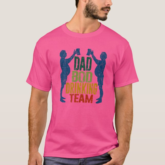 Camiseta Equipe De Bebendo De Bacalhau Do Pai, Pai Engraçad (Frente)