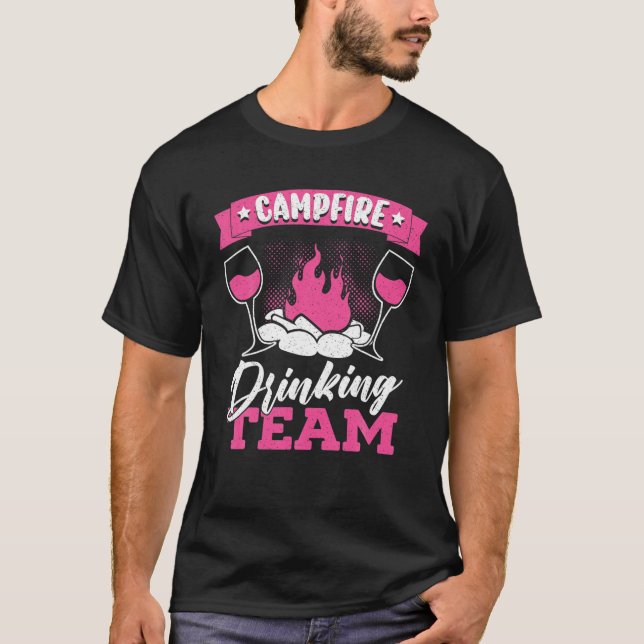 Camiseta Equipe de Bebendo de Bebado de álcool (Frente)