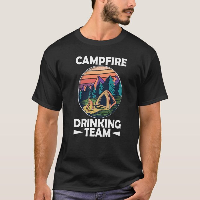 Camiseta Equipe de Bebendo de Campfire (Frente)