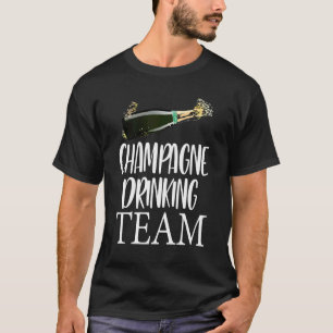 Camiseta Equipe de Bebendo de Champanhe T Festa Buddy S Wom