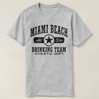 Camiseta Equipe de Bebendo de Miami Beach