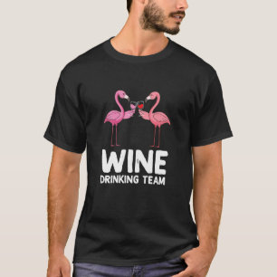 Camiseta Equipe de Bebendo de vinho das mulheres Parte Flam