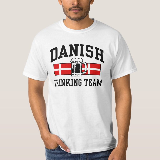 Camiseta Equipe de Bebendo dinamarquesa (Frente)
