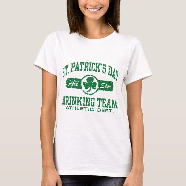 Camiseta Equipe de Bebendo do Dia de Patrick (Frente)