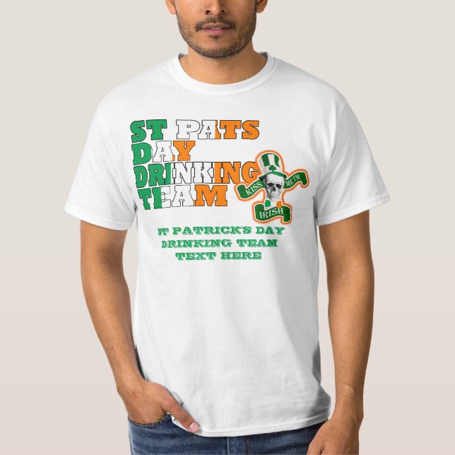 Camiseta Equipe de Bebendo do Dia de Pats da rua (Frente)