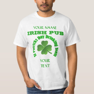 Camiseta equipe de bebendo do Dia de São Patrício