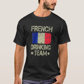 Camiseta Equipe de Bebendo francês França Sinalizador Beben