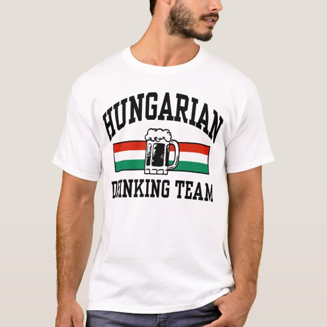 Camiseta Equipe de Bebendo húngara (Frente)