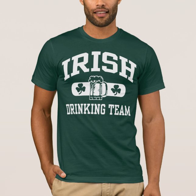 Camiseta equipe de bebendo irlandês (Frente)