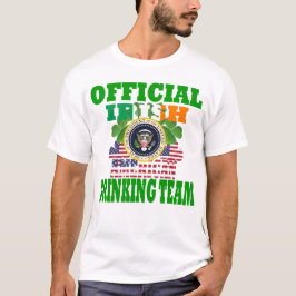 Camiseta Equipe de bebendo irlandesa americana oficial