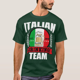Camiseta Equipe de Bebendo italiana Funny Itália Bandeira B