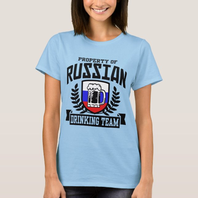 Camiseta Equipe de Bebendo russa (Frente)