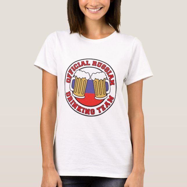 Camiseta Equipe de Bebendo russa oficial (Frente)