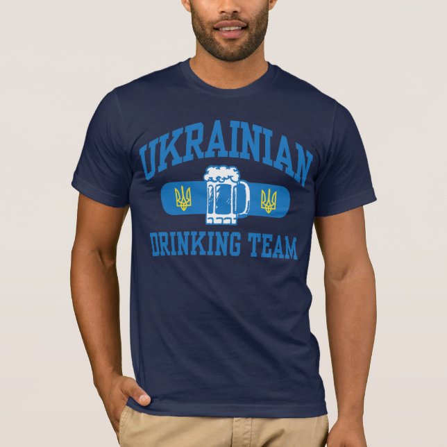 Camiseta Equipe de Bebendo Ucraniano (Frente)