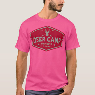 Camiseta Equipe de Bebendos Deer Camp - Caça Engraçada