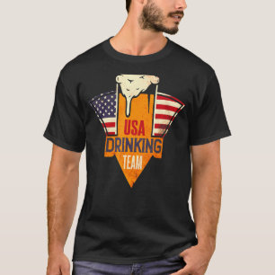 Camiseta Equipe De Bebendos Dos Eua - Festa De Cervejas - V