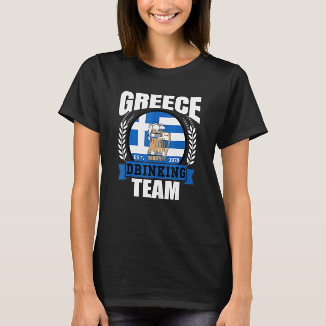 Camiseta Equipe de Bebendos grécia Partido da Cerveja Grega (Frente)