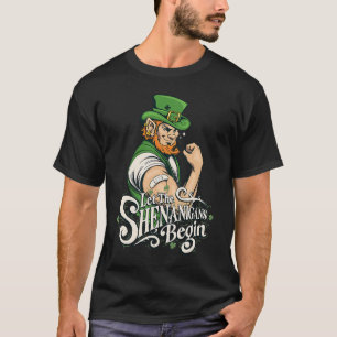 Camiseta Equipe de Bebendos irlandesa Deixe os Shenanigans 