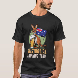 Camiseta Equipe de Bebida Australiana Bandeira Australiana 