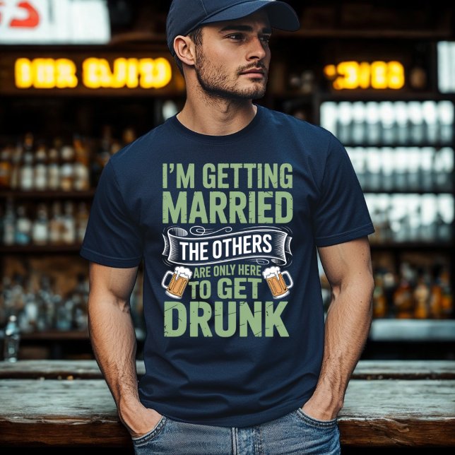 Camiseta Equipe de Bebida da Despedida de Solteiro Noivo De (Criador carregado)