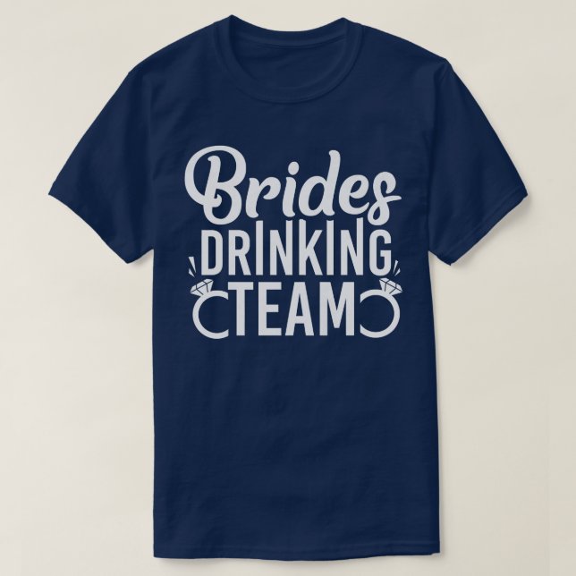 Camiseta Equipe de Bebida da Noiva da Mulher Despedida de S (Frente do Design)