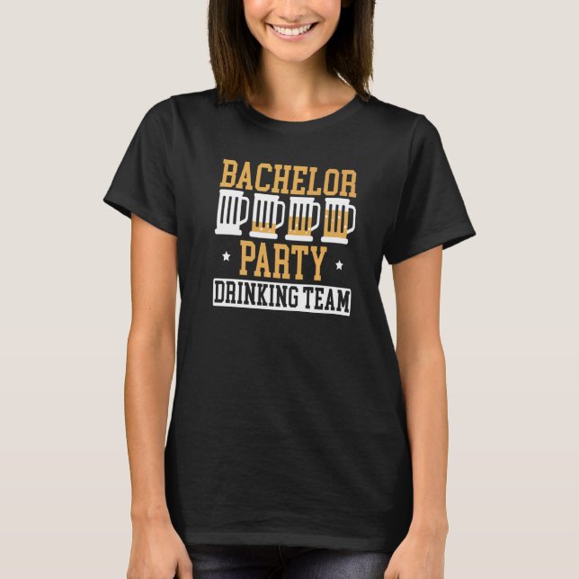 Camiseta Equipe de Bebida de Cerveja de Festa de Despedida  (Frente)