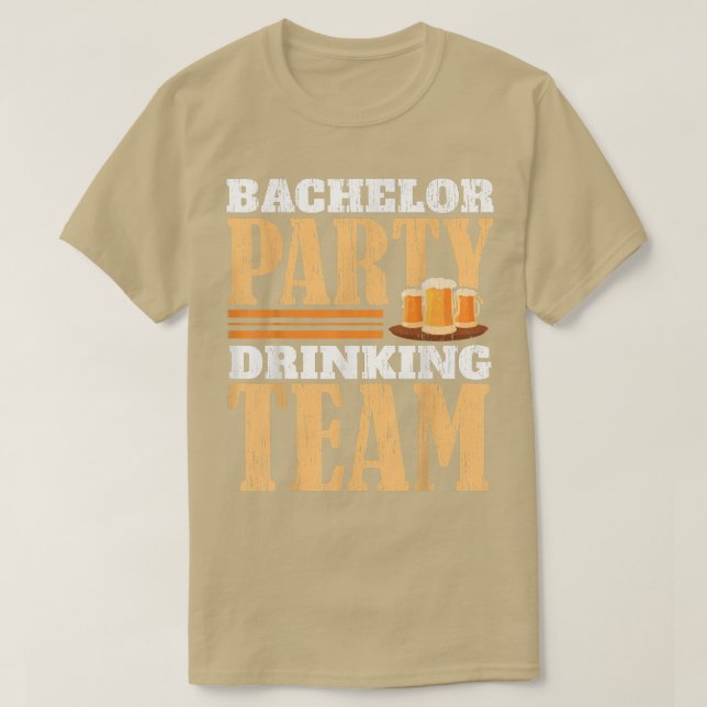 Camiseta Equipe de Bebida de Despedida de Solteiro Cerveja  (Frente do Design)