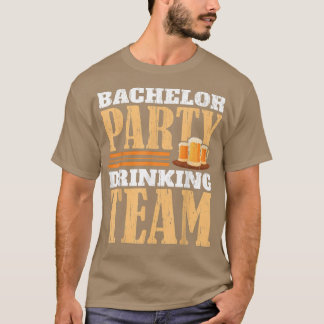 Camiseta Equipe de Bebida de Despedida de Solteiro Cerveja 