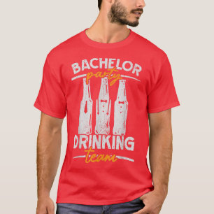 Camiseta Equipe de Bebida de Solteiro Festa Despedida de So