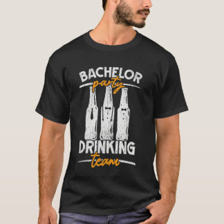 Camiseta Equipe de Bebida de Solteiro Festa Esquadrão do No